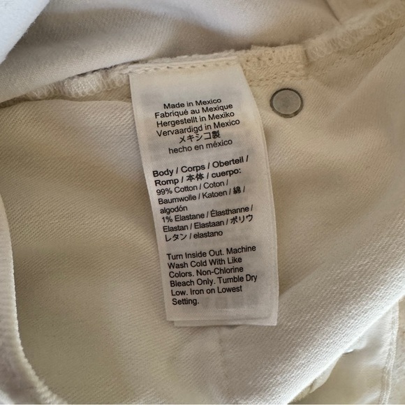 J Crew Slim Wide Leg Jean White Denim Raw Hem Womens Size 29 High Waist Slimming - Picture 15 of 16